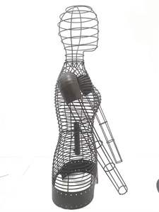 Mannequins en fil de métal bronze rétro personnalisés, torse en fer marron demi-corps unique pour femme, <span class=keywords><strong>mannequin</strong></span> fait à la main, présentoir de vêtements - Product Image 4