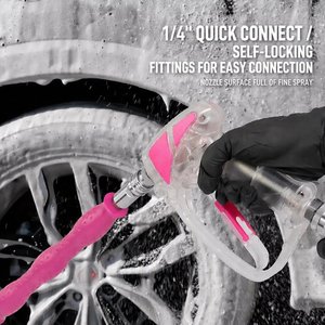 Accessoires pour nettoyeur haute pression BOGAO, pistolet à <span class=keywords><strong>eau</strong></span> rotatif transparent à verrouillage automatique pour le lavage de voiture - Product Image 3