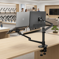 Supporto per Laptop in Lega di Alluminio, per Notebook da 10-17 Pollici e Monitor da 17-27 Pollici, Vendita Calda