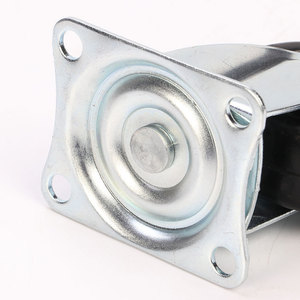 Furniture Caster 2 Inch Plate Mount Rubber Wheel Durable General Use - Product Image 1