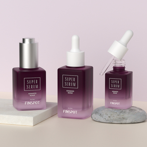 Emballage cosmétique en verre à bouton-poussoir <span class=keywords><strong>FINSPOT</strong></span> 15ml 30ml 50ml flacon compte-gouttes de sérum de luxe avec pompe compte-gouttes - Product Image 3