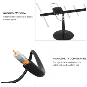 Amplificador de Señal de Antena Digital HDTV para Interiores, Antena de TV Full HD VHF 1080p - Product Image 3