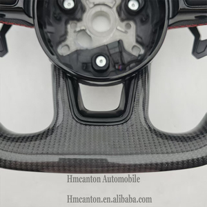 Volante Deportivo de Fibra de Carbono y Cuero Perforado para Modelos Audi A3 A4 A4L A5 A7L A8 Q5 Q7 B9 A6 R8 - Product Image 3