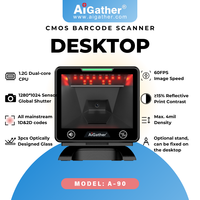 Lecteur de codes QR omnidirectionnel automatique A-90 avec grande fenêtre de numérisation, compatible PDF417 DataMatrix, tablette Linux, scanner de codes-barres 2D de bureau