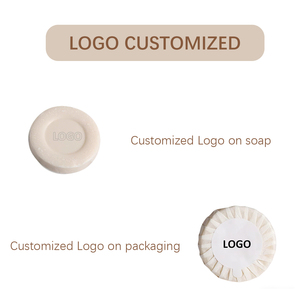 Savon d'hôtel <span class=keywords><strong>jetable</strong></span> rond de 10g avec logo personnalisé, mini savon de voyage pour les commodités des clients - Product Image 3