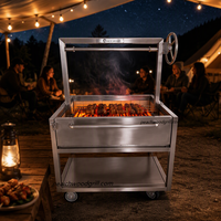 Grill Santamaria commercial / Grill argentin Parrilla Asado / Grill Gaucho YGST1000 / Barbecue au charbon Brasero