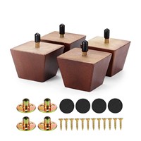 Pieds de meubles en bois brut personnalisés avec boulons pré-percés, pieds de remplacement pour canapé et armoire, et vis pour pieds de lit DIY
