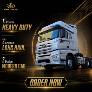 <b>New</b> FAW J7 6x4 Truck Head Heavy Duty <b>Prime</b> Mover 351-450HP Diesel Euro 6 Emission Automatic Transmission Air Suspension Seat - Product Image 1