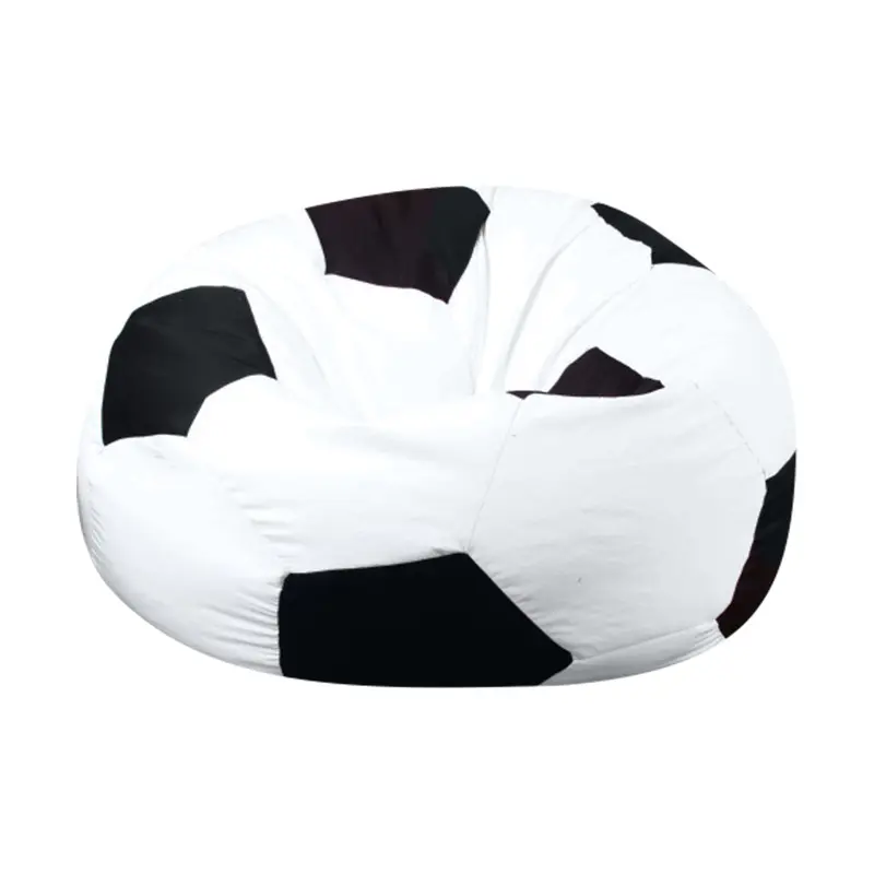 מותאם אישית פוליאסטר PVC כדורגל/כדורגל כדור עצלן עור גדול שקית שעועית כיסא שק ג 'מבו קצף ממולא שעועית שקית