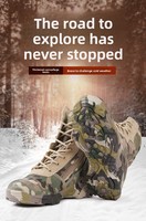 Bottes tactiques de randonnée d'hiver Shero pour hommes et femmes, doublées de polaire, imperméables, épaisses, résistantes à l'abrasion, à tige haute, camouflage