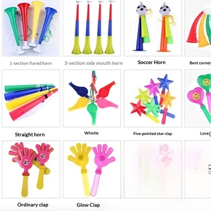 Accessoires de cheerleading en plastique : Corne de compétition, Bâton gonflable, Sifflet d'activités, <span class=keywords><strong>Claquette</strong></span>, Autocollant, Boule de cheerleader imprimée - Product Image 5