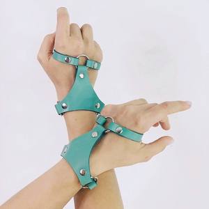 Conjunto de 3 peças de cinto de couro ecológico, conjunto de peças de couro ecológico personalizado, cinto de couro tipo goth, coleira de perna, gótico, 2023 - Product Image 5