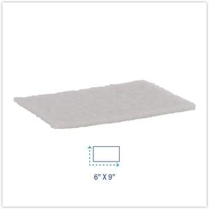 Boardwalk 98BWK LD 6 pulgadas. X 9 pulgadas Estropajo de Limpieza Ligero - Blanco, Hecho de Poliéster para Limpieza del Hogar y Lavado de Platos, 20 Unidades por Caja - Product Image 4