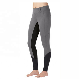 Cómodos pantalones de montar de algodón, poliéster y elastano con botones Gutos y logotipo personalizado para kits y accesorios de equitación. - Product Image 5