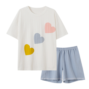 Femmes nouveau été à manches courtes ensembles de vêtements de nuit mignon dessin animé <span class=keywords><strong>pyjamas</strong></span> costume 6535 Pit thermique <span class=keywords><strong>pyjamas</strong></span> - Product Image 5