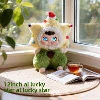 Jouet en peluche en polyester personnalisé OEM avec IA, yeux intelligents, connexion Wi-Fi, dialogue interactif, robot compagnon émotionnel, poupée animale de compagnie