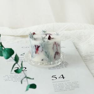 Vela Aromática de Cera de Soja Natural con Aroma a Rosa, Decoración de Flores Secas, Fragancia Duradera, Regalo para el Hogar - Product Image 3