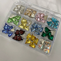 Alien Exclusive 3D Diamond Nail Art Salon Accessory 12 Small Grid Luxury Light Explosive Flash Durable Alloy Nail Strass