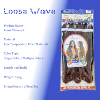 Extensions de cheveux synthétiques pour tresses françaises 4X 240g, lots de cheveux à crocheter, vente en gros pour femmes - Direct Usine