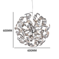 Moderne Originalité Fleur En Métal Balle K9 Pendentif Lumière Salon Salle À Manger Lustre