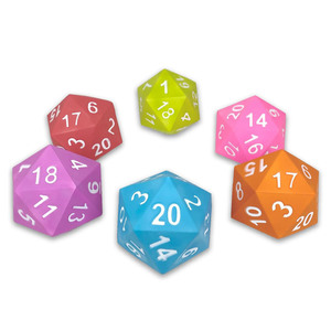 Dés en mousse PU à 20 faces personnalisés, anti-stress, pour jeu de société avec logo personnalisé - Product Image 1