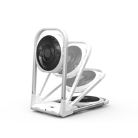Ventilateur sur pied numérique à angle réglable, télécommandé, en plastique, pour circulation d'air, utilisation extérieure, domestique, hôtelière, pour camping-car, pliable et télescopique