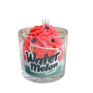 Watermelon Ice Cream Scented Candle Glass <b>Cup</b> Soy Wax Creative Home Decor Wedding Party Favor Gift - Product Image 6