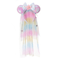Bandeau Mickey mignon pour enfants, nœud à paillettes doux, oreilles de Minnie, tenue de paradis, accessoires pour cheveux