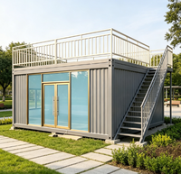 Unité préfabriquée modulaire en verre isolée pour salon sur toit / cabane de glamping / villa showroom pop-up