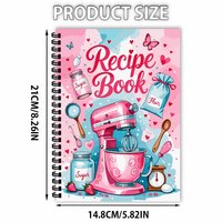 Carnet de Recettes Personnalisable et Ludique à Thème Dessin Animé - Couverture Rigide Durable pour les Passionnés de Cuisine et les Blogueurs Culinaire |   Quantité minimale de commande faible
