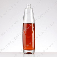 Bouteille de boisson réutilisable en verre super flint personnalisée |   Emballage en boîte avec bouchon à vis/bouchon en liège pour sérigraphie 500ml/750ml pour sodas et eaux minérales