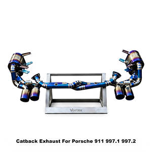 Escape de alto rendimiento Vortex Lightweight Burnt Titanium para Porsche 911 997.1 997.2, actualización para carreras en pista. - Product Image 1