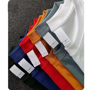 Bán Buôn Tùy Biến Của 100% Tinh Khiết Bông Trắng T-Shirts, Người Đàn Ông Của Quá Khổ Áo Thun Bình Thường Trống Vải Dệt Kim