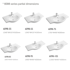 Tocador de baño JETMAN, lavabo individual, armarios de baño semi-empotrados, tocador de baño blanco - Product Image 4