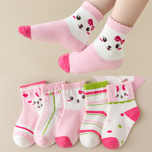 Chaussettes en maille mi-mollet transfrontalières pour garçons Chaussettes courtes pour bébés décontractées Crew High Casual Baby Floor pour filles Printemps Automne Hiver - Product Image 4
