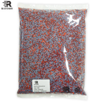 Vente en gros de strass en cristal de verre à dos plat multicolores SS4 SS6 SS8 SS10 SS12 SS16 SS20, strass thermocollants
