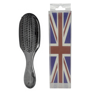 Brosse démêlante de luxe personnalisée pour femme, en ABS, avec poils en nylon doux, finition métallisée brillante et électroplaquée - Product Image 5