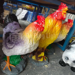 Sculpture décorative de coq lumineuse pour l'éclairage des pelouses, les paysages de parcs et la décoration des cours pendant les fêtes - Product Image 2