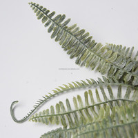 Hongo de Plástico Verde Escarchado de Tallo Único, Nephrolepis Exaltata, Cola de Fénix, Helecho de Boston, Pteris Vittata, Dicranopteris Pedata, Decoración Navideña para el Hogar