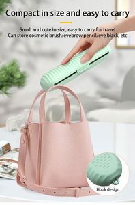 Custom Logo Small Silicone <b>Makeup</b> Brush Holder With Eye-Shaped Bag <b>Case</b> Trendy Cosmetic Pouch for Travel Light Usage - Product Image 6
