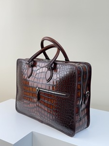 Porte-documents de luxe pour homme en cuir de crocodile véritable, sac à main de créateur, sac à dos personnalisé en peau de crocodile - Product Image 2