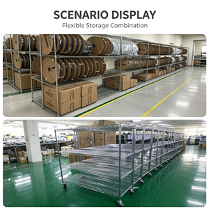 Powder Coated Heavy Duty Casters 48x24x72 Boltless Easy Assembly Steel Shelving <b>Rack</b> With Wheels Warehouse Storage Solution - Product Image 5