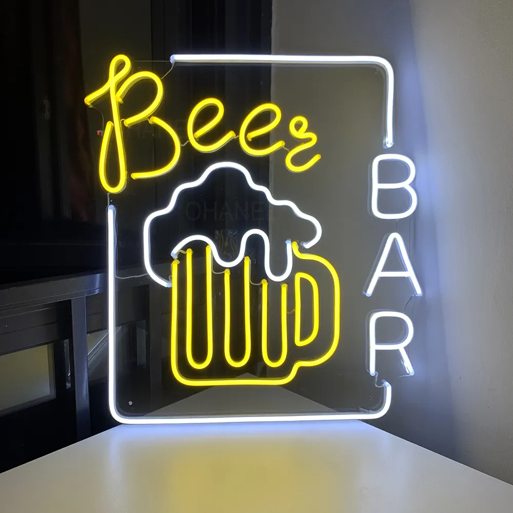 Chất Lượng Hàng Đầu Trang Trí Tường Neon Đăng Ánh Sáng Budweiser Bia Cup Bar Chai Neon Ánh Sáng Dấu Hiệu Quảng Cáo