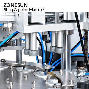 ZONESUN Aceite esencial Gotas para los ojos Vial Pasta líquida Botellas pequeñas para apretar Rotary 4 en 1 Máquina automática de llenado y tapado de jugo - Product Image 6