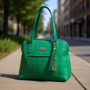 Bolso Bandolera Verde para Mujer Fana Idalia, Forma de Media Luna, Material PU, Estilo Vintage, Bolso de Mano para Uso Diario - Product Image 2