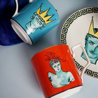 Mug de voyage en céramique Poseidon, style européen, avec décalcomanie, tasse God of the Sea, décoration d'intérieur, cadeau