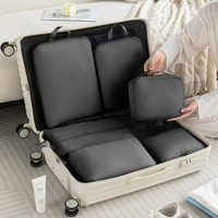 MKW5110 Sac de rangement valise de voyage avec logo personnalisé Compression léger 6 pièces Cubes d'emballage Organisateur de vêtements en tissu