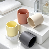 Vase à bougie en céramique mate minimaliste, pot à bougie vide, récipient rond moderne pour bougies parfumées en cire de soja, décoration intérieure, cadeau, vente en gros