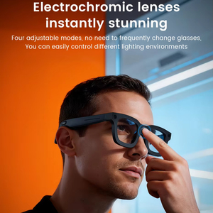 نظارات ذكية جديدة لعام 2026 مقاومة للماء IP67 مع عدسات متغيرة باللمس وكاميرا بدقة 1080 بكسل وترجمة بالذكاء الاصطناعي ومكالمات بلوتوث - Product Image 1