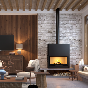 Chimenea <span class=keywords><strong>de</strong></span> <span class=keywords><strong>Pellets</strong></span> Moderna Personalizada con Otros Materiales, Estufa <span class=keywords><strong>de</strong></span> Leña <span class=keywords><strong>de</strong></span> Alta Eficiencia <span class=keywords><strong>para</strong></span> Calefacción <span class=keywords><strong>de</strong></span> Toda la Casa en Villas - Product Image 2